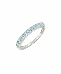 Cheapest 🛒 YS Gems Swiss Blue Topaz & Sterling Silver Band 🥰