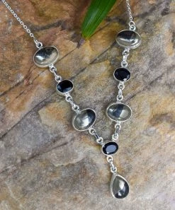 Top 10 π YS Gems Golden Apache & Black Onyx Pendant Necklace π