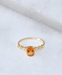Cheapest π YS Gems Madeira Citrine & White Topaz Oval-Cut Ring π