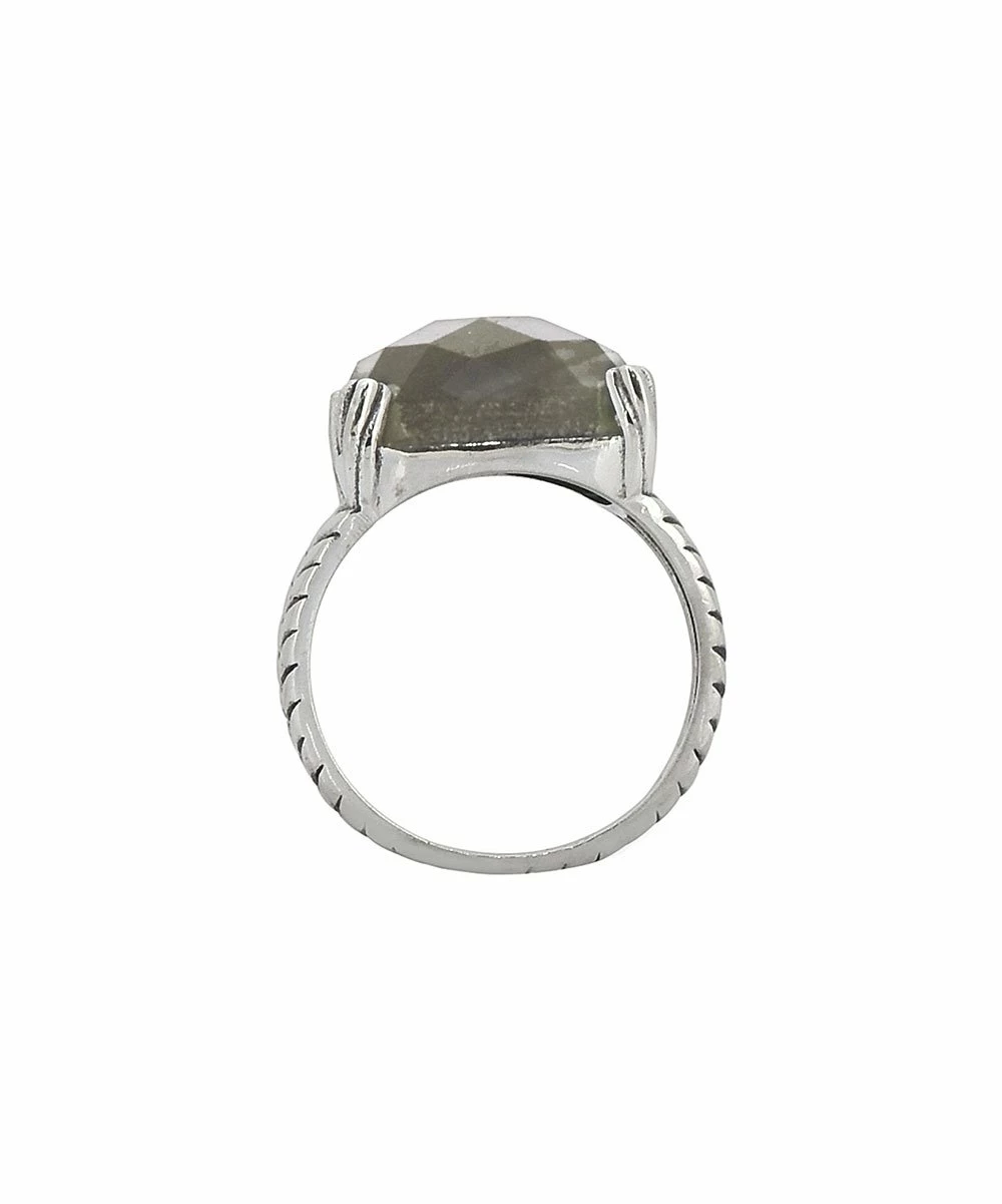 Best deal π₯° YS Gems Checkerboard Labradorite & Sterling Silver Prong Ring 𧨠- Image 2
