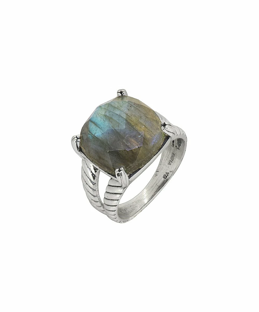 Best deal π₯° YS Gems Checkerboard Labradorite & Sterling Silver Prong Ring 𧨠- Image 3