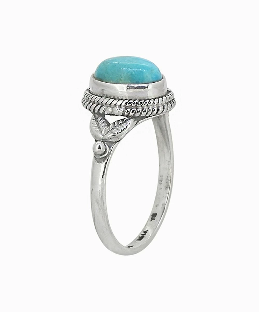 Buy π― YS Gems Blue Mohave Turquoise & Sterling Silver Oval Ring π - Image 2