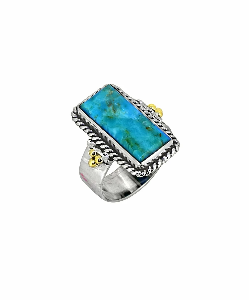 Cheap β¨ YS Gems Mohave Turquoise & Sterling Silver Ring π - Image 4