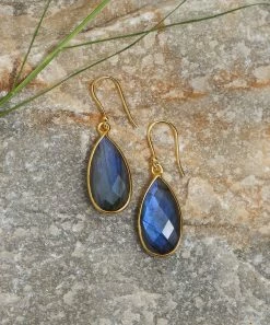 Best Pirce β YS Gems Natural Labradorite & 14k Gold-Plated Pear Drop Earrings π§¨