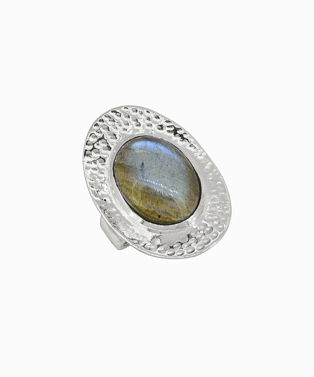 Cheap π YS Gems Labradorite & Sterling Silver π¨ Hammered Ring π - Image 4