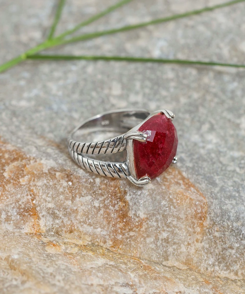 Top 10 β€οΈ YS Gems Corundum Ruby & Sterling Silver Prong Ring βοΈ - Image 5