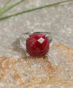 Top 10 ❤️ YS Gems Corundum Ruby & Sterling Silver Prong Ring ✔️