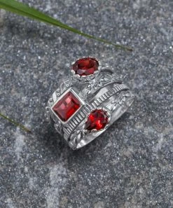 Cheapest 💯 YS Gems Garnet & Sterling Silver Layered Ring 👍