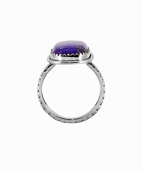 Brand new β€οΈ YS Gems Purple Copper Turquoise & Sterling Silver Statement Ring βοΈ - Image 3
