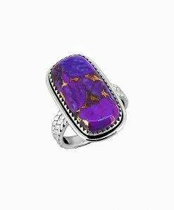 Brand new β€οΈ YS Gems Purple Copper Turquoise & Sterling Silver Statement Ring βοΈ