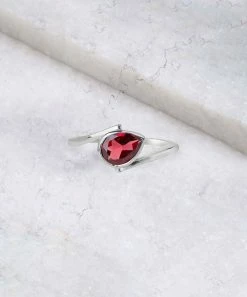 Discount βοΈ YS Gems Rhodolite & Sterling Silver Bypass Ring π