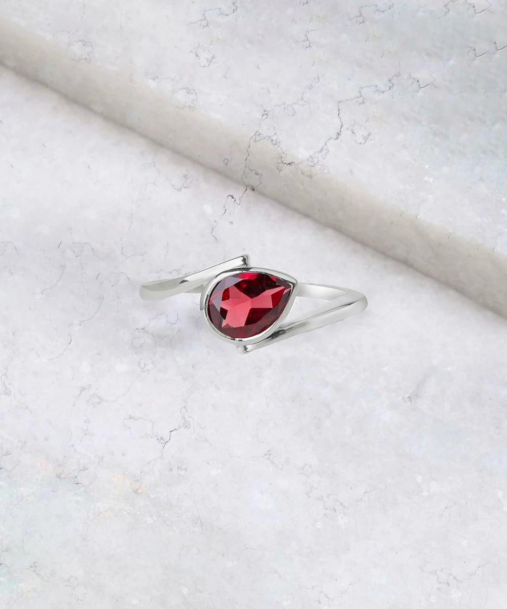 Discount βοΈ YS Gems Rhodolite & Sterling Silver Bypass Ring π