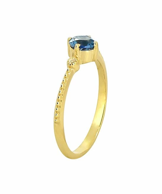 Budget β YS Gems London Blue Topaz & 14k Gold-Plated Round-Cut Ring π - Image 2