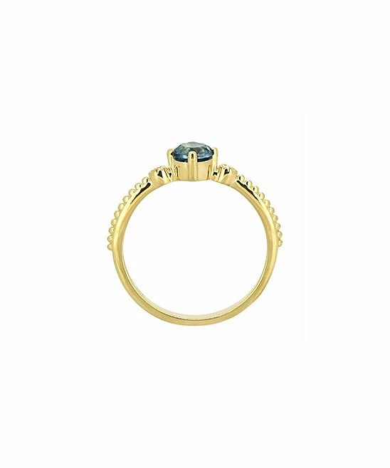 Budget β YS Gems London Blue Topaz & 14k Gold-Plated Round-Cut Ring π - Image 3