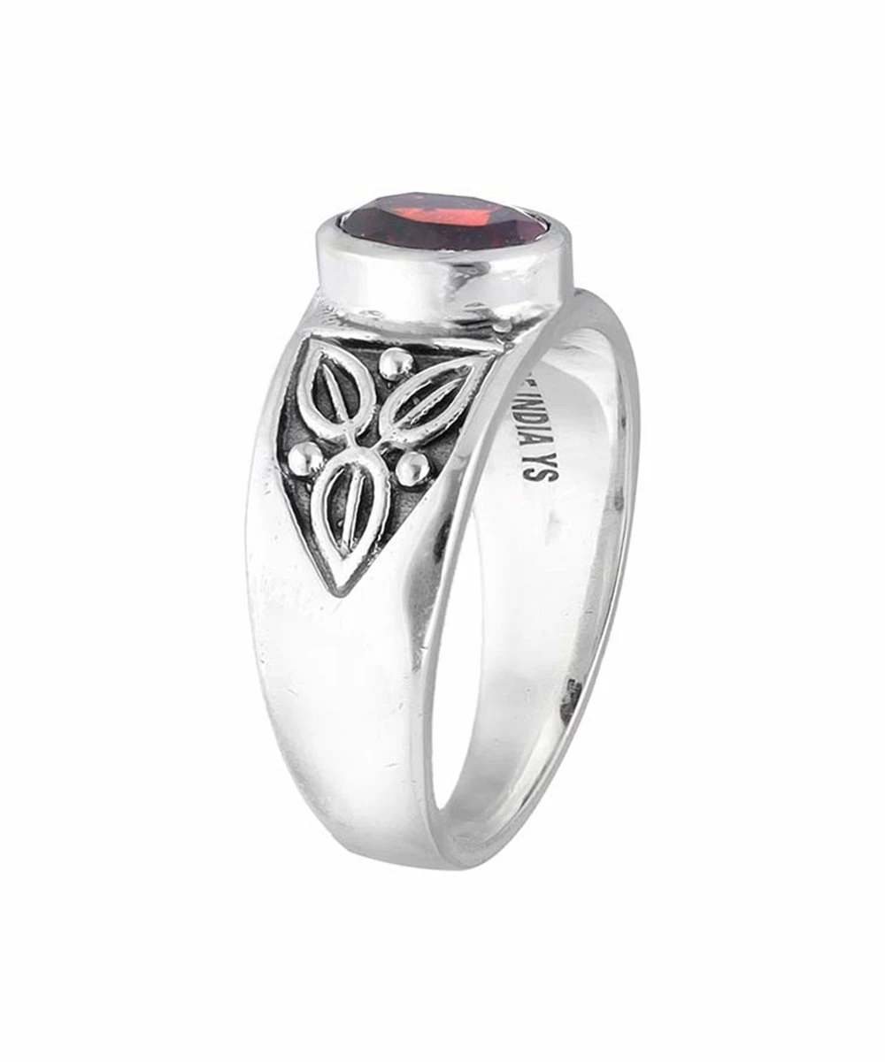 Deals π YS Gems Garnet & Sterling Silver Artisan Ring βοΈ - Image 2