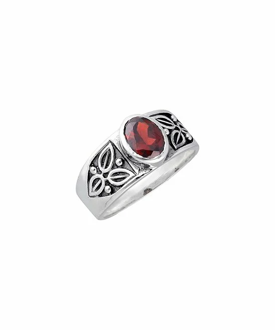 Deals π YS Gems Garnet & Sterling Silver Artisan Ring βοΈ - Image 4