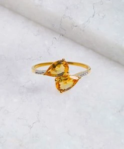 Top 10 😀 YS Gems Citrine & 14k Gold-Plated Bypass Ring 🔔