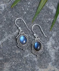 Hot Sale ❤️ YS Gems Natural Labradorite & Sterling Silver Drop Earrings 🤩