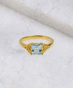 Cheapest 🥰 YS Gems Blue Topaz & 14k Gold-Plated Ring 🔔