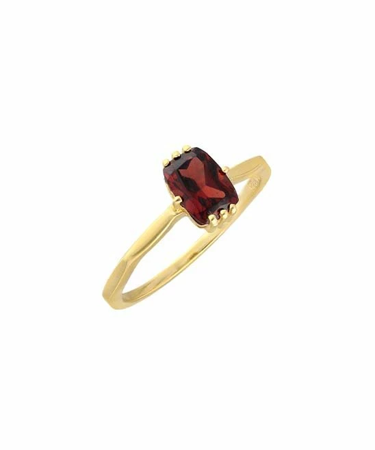 Deals π€© YS Gems Natural Garnet & 14k Gold-Plated Solitaire Ring π - Image 4