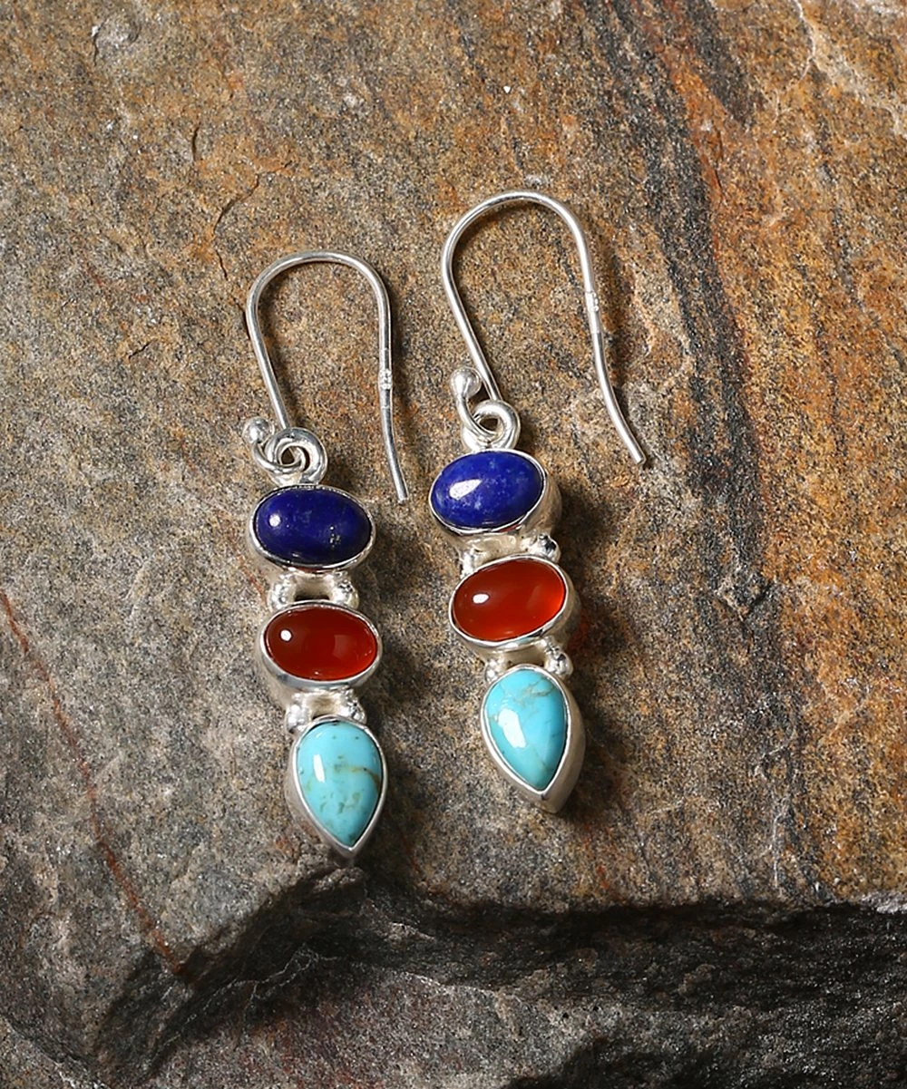 Discount π₯° YS Gems Mohave Turquoise & Lapis Drop Earrings β€οΈ