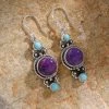 Deals 🔥 YS Gems Purple Mohave Turquoise & Sterling Silver Drop Earrings 😀