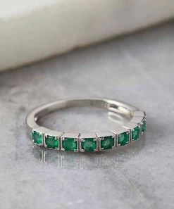 Budget 💯 YS Gems Emerald & Sterling Silver Band 👍