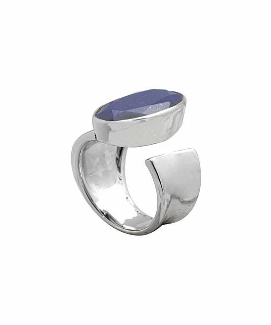 Brand new π YS Gems Corundum Sapphire & Sterling Silver Bypass Ring β - Image 2