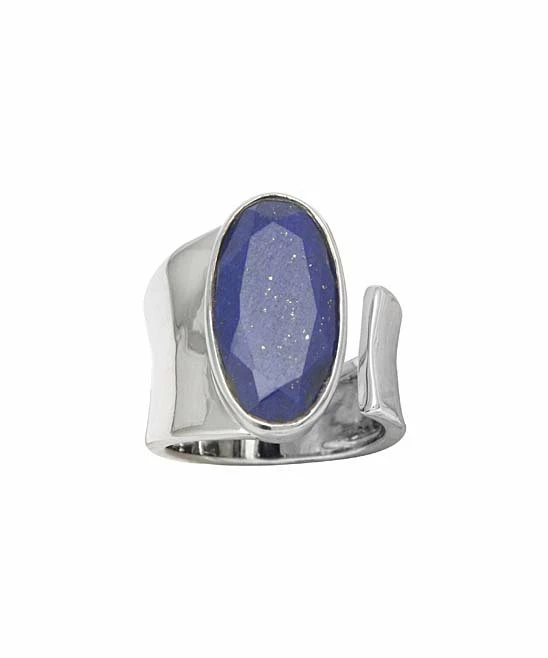 Brand new π YS Gems Corundum Sapphire & Sterling Silver Bypass Ring β - Image 3