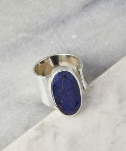 Brand new π YS Gems Corundum Sapphire & Sterling Silver Bypass Ring β