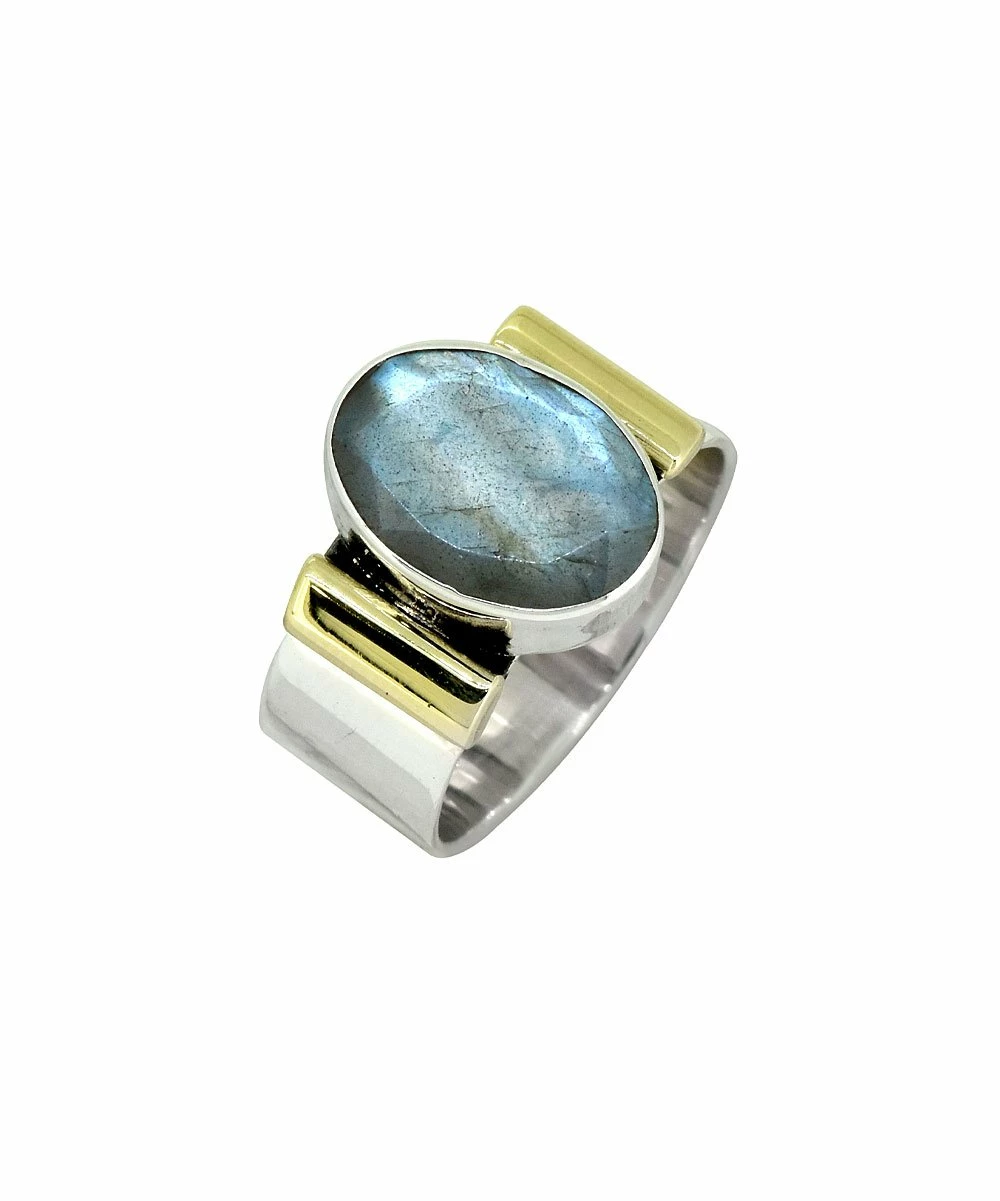 Buy π― YS Gems Labradorite & Two-Tone Sterling Silver Ring π - Image 2