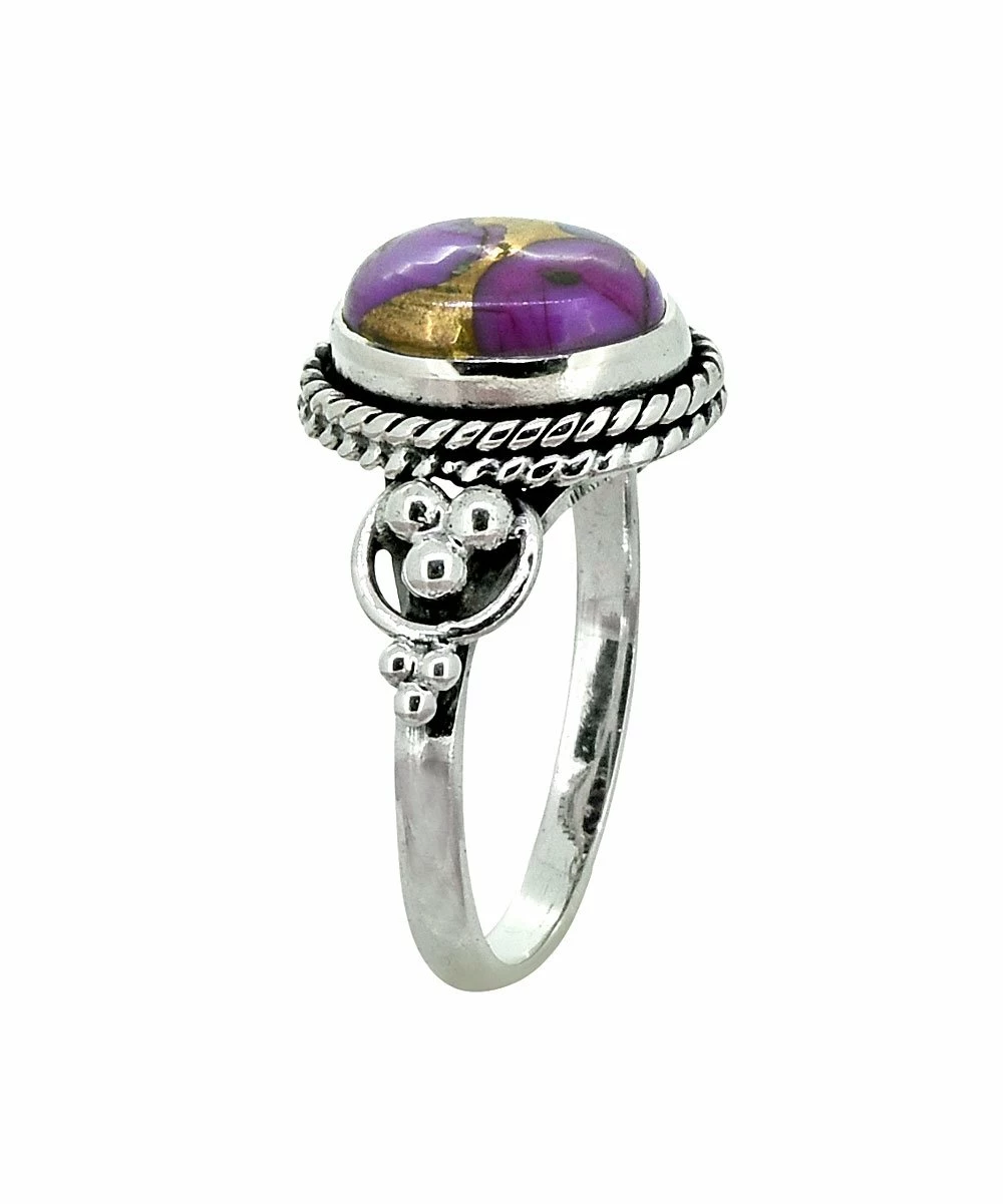 Hot Sale π― YS Gems Purple Copper Turquoise & Sterling Silver Ring π - Image 2