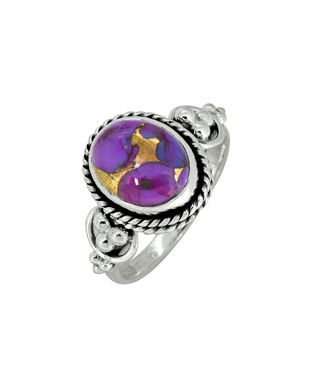 Hot Sale π― YS Gems Purple Copper Turquoise & Sterling Silver Ring π - Image 3