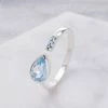 Best deal 🌟 YS Gems Blue Topaz & Sterling Silver Bypass Ring 🥰