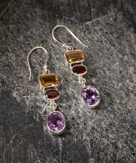 Best deal π YS Gems Amethyst & Citrine Drop Earrings β