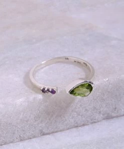 Flash Sale π YS Gems Peridot & Amethyst Bypass Ring π