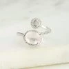 Flash Sale 👏 YS Gems Rose Quartz & Zircon Bypass Ring 🧨