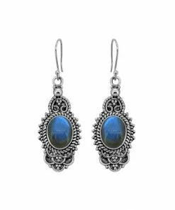 Top 10 ⌛ YS Gems Labradorite & Sterling Silver Oval Drop Earrings 👍