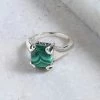Budget ⭐ YS Gems Malachite & Sterling Silver Solitaire Ring 🎉