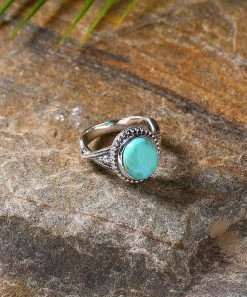 Top 10 ⌛ YS Gems Mohave Turquoise & Sterling Silver Milgrain Bezel Ring 🤩