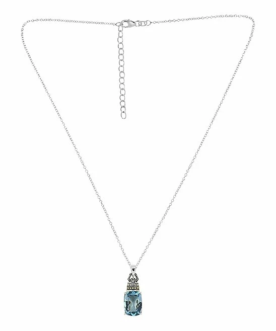Buy π₯° YS Gems Blue Topaz & Sterling Silver Pendant Necklace π - Image 2