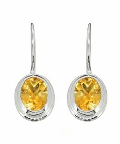 Brand new 🤩 YS Gems Citrine & Sterling Silver Oval Drop Earrings ⌛