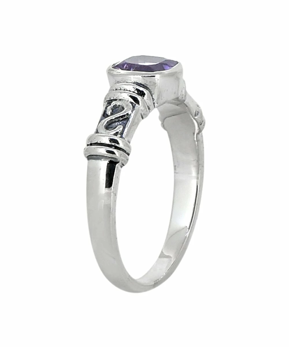 Wholesale β€οΈ YS Gems Amethyst & Sterling Silver Cushion-Cut Ring π - Image 2