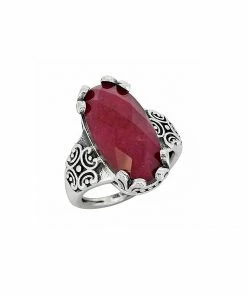 Best deal π YS Gems Corundum Ruby & Sterling Silver Filigree Ring β