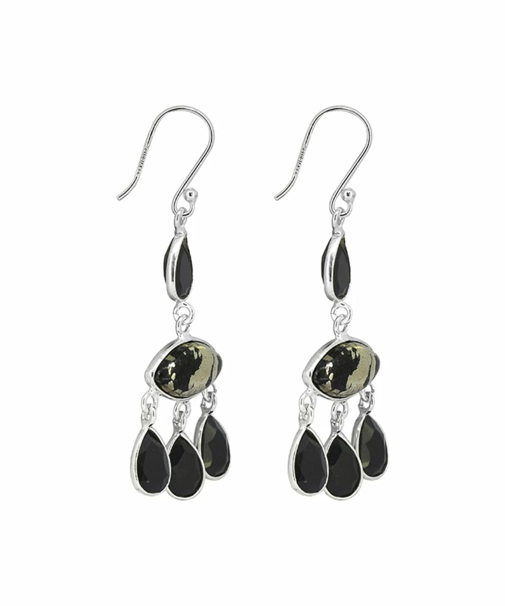 Discount β¨ YS Gems Black Onyx & Chalcopyrite Drop Earrings π― - Image 2